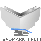 ECONOMY Au�enecke f�r Bodenprofil h-Form 0011,vorgesetzte Montage, silber