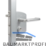 Panikschloss LPKQ4040U2L EN179 f�r Gittertore ,Vierkantrohr 40-60mm,silberf�rbig