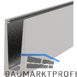 ECONOMY Bodenprofil 0004 zur aufgesetzten Montage, 5000 mm, Alu silber eloxiert