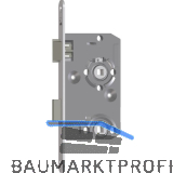 SAG Einstemmschloss 1 413000 WC,DM 55,Stulp 235x18x3mm,rechts, silber lackiert