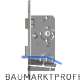 SAG Einstemmschloss 1 207000 BB,DM 55,Stulp 235x20x3mm, links, silber lackiert