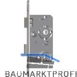 SAG Einstemmschloss 1 207000 BB,DM 55,Stulp 235x20x3mm,rechts, silber lackiert