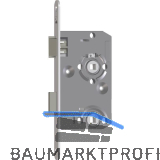 SAG Einstemmschloss 1 413000 WC,DM 55,Stulp 235x20x3mm,rechts, silber lackiert