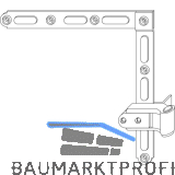 MACO RUSTICO Ladenwinkelband BLR fl�chenb�ndig, verstellbar, schwarz (14174)