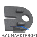 Einlage zu Glasklemmbeschlag Modell 25 f�r 10,76 mm Glas, Gummi