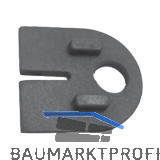 Einlage zu Glasklemmbeschlag Modell 25 f�r 12 mm Glas, Gummi