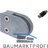 ECONOMY Glasklemmbeschlag Mod. 22 f�r Rundrohr 42,4 mm, rund 63 x 45 x 28mm,Zink