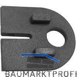 Einlage zu Glasklemmbeschlag Modell 22 f�r 10 mm Glas, Gummi