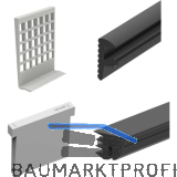 ECONOMY Dichtungsset f�r Bodenprofile 5000, Glasst�rke 21,52 mm,Kunststoff/Gummi