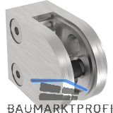 ECONOMY Glasklemmbeschlag f. Vierkantrohr, rund, f�r Glas o. Blech,Edelstahl V2A