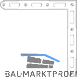 MACO RUSTICO Ladenzierwinkel BLR gleichschenkelig, 228 x 228 x 27 mm, schwarz