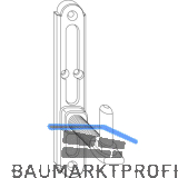 MACO RUSTICO Ladenplattenverstellkloben MV mit Gewinde, Abstand 22-50mm, schwarz