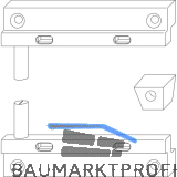 MACO RUSTICO Schlie�zapfenplatten-Garnitur R3, Ladenabstand 20 mm, schwarz