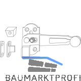 MACO RUSTICO Ladenmittelverschluss 1-flg. m. Arretierung, schwarz, links (14030)