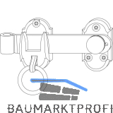 MACO RUSTICO Ladenmittelverschluss 2-flg. m. Hebel kurz L=125mm, schwarz (14216)