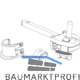 MACO RUSTICO Ladenrasthalter BLR, gerader Kloben, Gr. L165 , rechts, schwarz