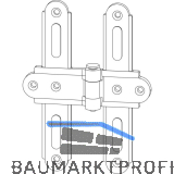 MACO RUSTICO Ladenmittelkreuzband, Versatz 0-25mm, Abstand 13mm, schwarz
