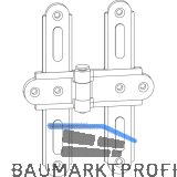 MACO RUSTICO Ladenmittelkreuzband, Versatz 0-25mm, Abstand 25mm, schwarz