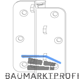 MACO RUSTICO Ladenmittelband gekr�pft, Versatz 25 mm, f�r Faltl�den, schwarz