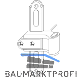 MACO RUSTICO Ladenkreuzband BLR fl�chenb�ndig, verstellbar, schwarz (57056)