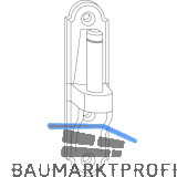 MACO RUSTICO Ladenplattenkloben BLR fix, B=25 mm, Klobenabstand 15 mm, schwarz