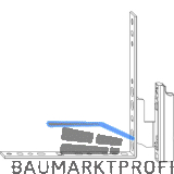 ROTO NX Falzeckband T ohne Nutf�hrung Holz 12/18-13 Schwelle 39 mm silber rechts