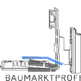 ROTO NX Falzeckband T mit Nutf�hrung Holz 12/18-13 Standard silber rechts