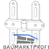 MACO RUSTICO Ladenmittelkreuzband, Versatz 0mm, Abstand 25mm, schwarz