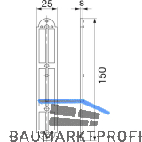 MACO RUSTICO Unterlage f�r Ladenplattenkloben MV Abstand 13 mm, 8 mm, schwarz