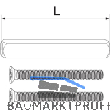 MACO HS Griffbefestigung-Set f�r Griff innen/Muschel au�en, TS 78-82 mm