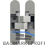 ANSELMI T�rband verdeckt AN 140 3D, Gro�packung, Zamak verchromt matt