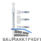 OTLAV Einbohrband mit Zierkopf Typ D13, Stahl wei� lackiert