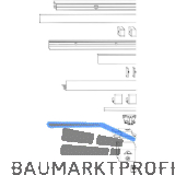 ROTO Patio Alversa Schienen-Set Halteschiene 13 mm natursilber FFB 901-1050 mm