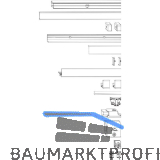 ROTO Patio Alversa Schienen-Set Halteschiene 13 mm natursilber FFB 1451-1650 mm