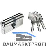 BKS Industriedoppelzylinder PZ88 31/35 gleichsperrend 73615 Messing vernickelt