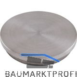 ECONOMY R�ndelkappe flach massiv, Rohr � 42,4 x 2 ,Edelstahl geschliffen V2A