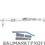 MACO Kantriegel flach unten/oben, f�r Beschlagsnut, L=180 mm, silber