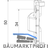 MACO Anpressverschluss verdeckt PVC Rahmenteil GEALAN 3000/7000/8000 silber