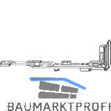 MACO MM Stulpfl�gelverschluss waagrecht, verl�ngerbar, FFB 240-1650 mm (202252)