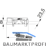 MACO MM Hebeteil PVC 12/20-13, KBE/K�MMERLING/TROCAL, rechts, silber (359294)