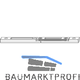 Schlie�blech Falle u. Riegel Falzluft 12 mm, Versatz 13 mm, rechts, verz. silber