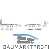 MACO HS Grundkarton Laufwagen 300 kg, ohne B�rsten, silber (103063)