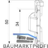 MACO Anpressverschluss verdeckt PVC Rahmenteil KBE 70 silber (362285)