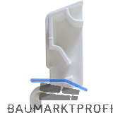 GUTMANN Endkappe KS 570 zu Spree-D 24 OF, 15-20�, EPDM wei�, links