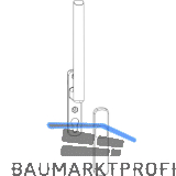 MACO HS Griff 12 innen, ohne PZ, mit Nocken, VK-10mm, Alu silber (218397)