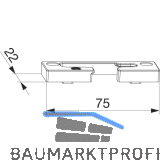 MACO Kippschlie�teil PVC Bodenschwelle GKG 12/20-13 links silber (359400)