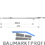 MACO MM Mittelverschluss verl�ngerbar f�r Bodenschwelle 1iS, Gr. 1280V (209882)