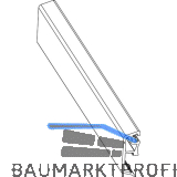 MACO Fiber-Therm Abdeckleiste Holz/Alu f. rahmenlose Fixverglasung, L=2500 mm