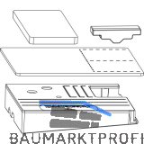 MACO HS Dichtungsplatten-Set m.Entw�sserung, Zwischenprofil 99, rechts, silber