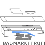 MACO HS Dichtungsplatten-Set m.Entw�sserung, Zwischenprofil 155, links, silber